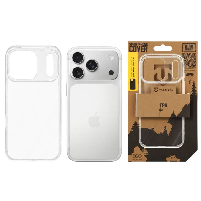 Tactical TPU Cover for Apple iPhone 18 Pro/17 Pro Transparent 3