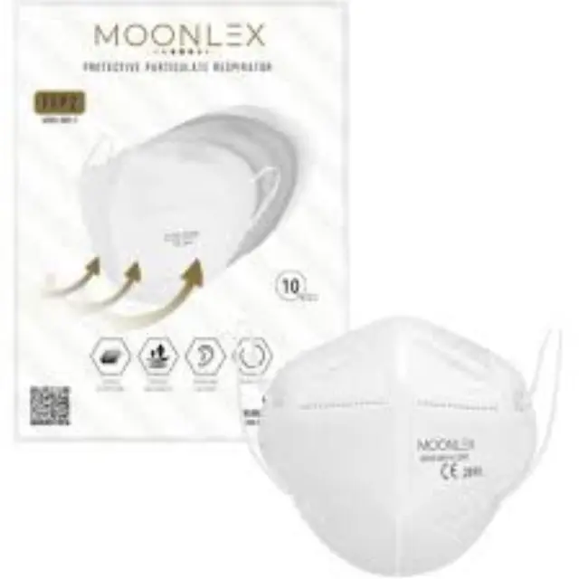 MOONLEX Protective Face Mask Λευκό 10 Τεμάχια
