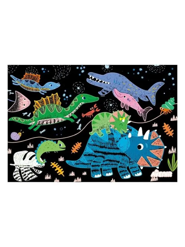Avenir Scratch Dinosaurs Level 3 Numbers Σετ Χειροτεχνίας Ξυστό με Δεινόσαυρους & Αριθμούς για Παιδιά 5+ 3
