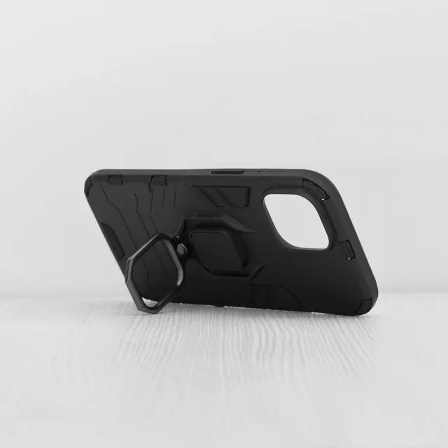 Techsuit® Back Cover Πλαστική Θήκη Ring Armor για iPhone 15 Pro- Μαύρο 2