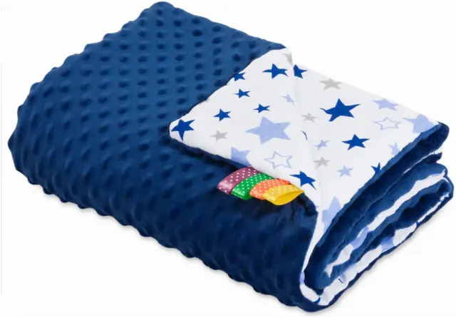 Παιδική Κουβέρτα 2 Όψεων 75x100cm Minky Milky Way Granat 5907534759365 2