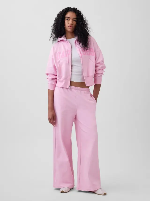 French Terry 1969 Logo Baggy Παντελόνι Φόρμας PRIMROSE PINK - L
