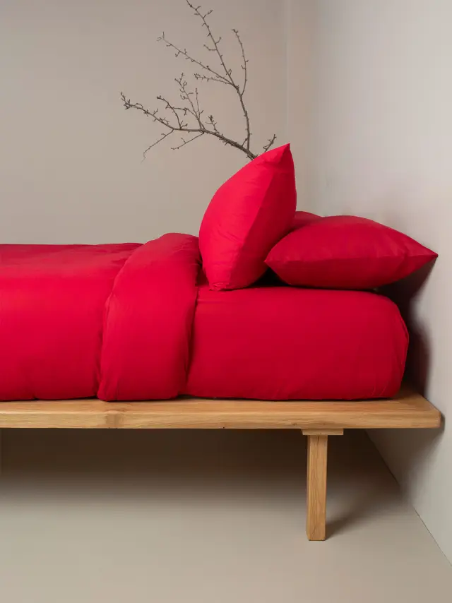 Σετ Σεντόνια Cotton Feelings 113 Red Υπέρδιπλο (235x270) Sunshine 3