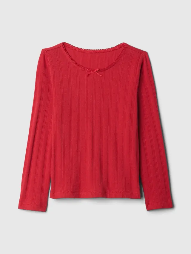 Κόκκινη babyGap Pointelle Μπλούζα Modern red - 2YRS