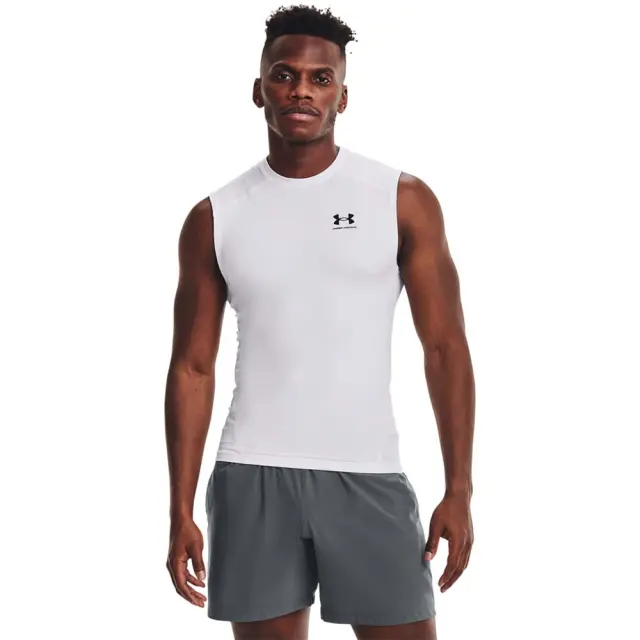 Under Armour Men's HeatGear Compression Sleeveless Tank Άσπρο 1361522-100 (Under Armour)