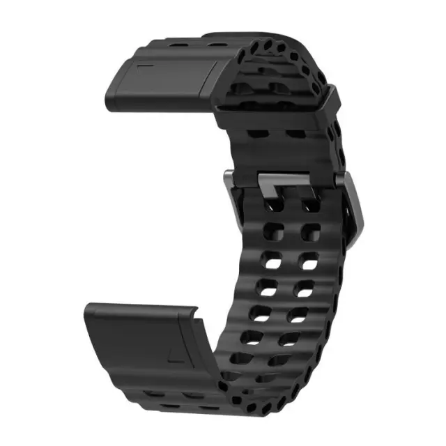 Λουράκι Σιλικόνης Ocean για Garmin Fenix 5/6/6 Pro/7/8/9 (47mm) Quick Release – Μαύρο OEM 2