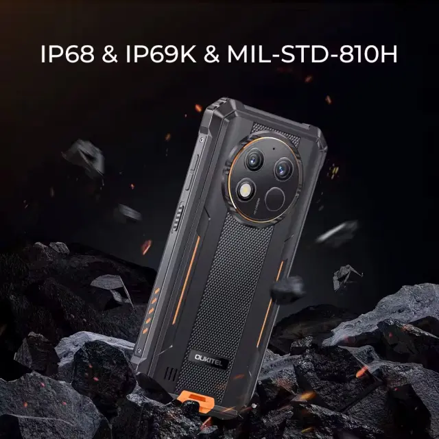 OUKITEL smartphone WP28E, 6.52", 4/64GB, 10600mAh, IP68/IP69K, μαύρο 3