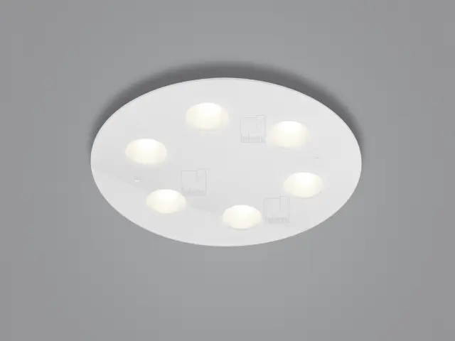 BELOS LED 65/2309.07 Λευκό Φωτιστικό Οροφής από Ατσάλι και Γυαλί Murano Άσπρο