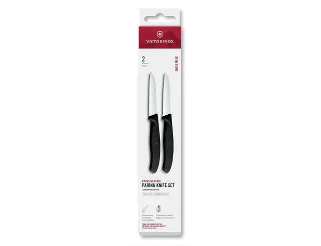 Σετ Μαχαίρια Γενικής Χρήσης Victorinox Swiss Classic με μήκος λεπίδας 8cm - Black - 2 τεμάχια6.7493.2 2