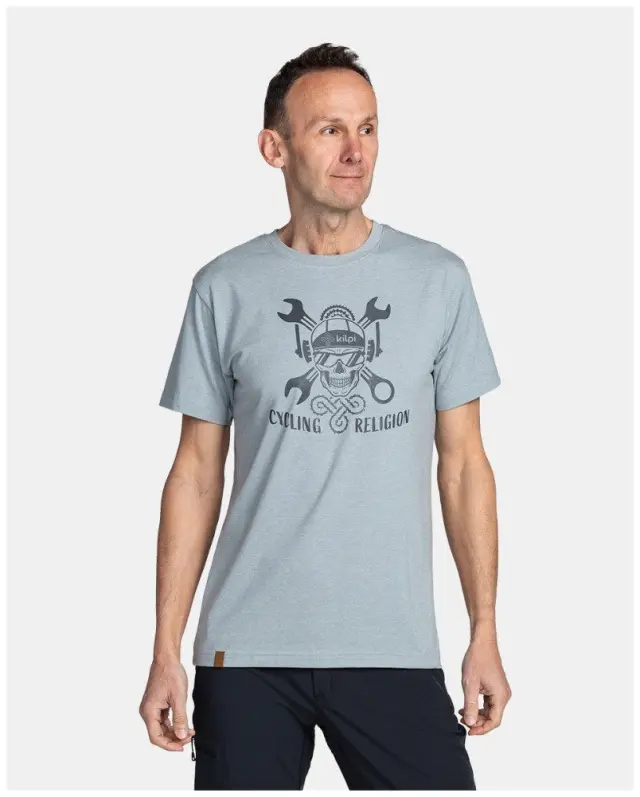Κοντομάνικη Μπλούζα Kilpi Ανδρική Skully-M Light Grey - TM0377KI-LGY - S
