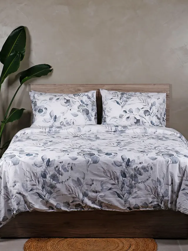 Σετ Σεντόνια Cotton Feelings 932 Grey Διπλό (200x270) Sunshine