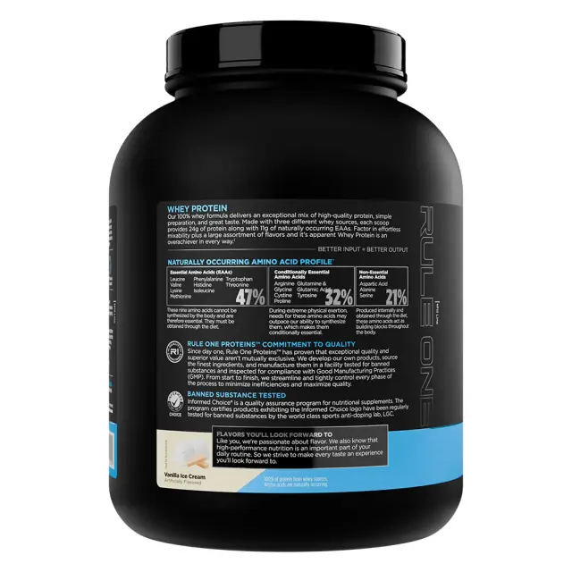 Rule1 Whey Protein Vanilla Ice Cream, 5 lbs 3