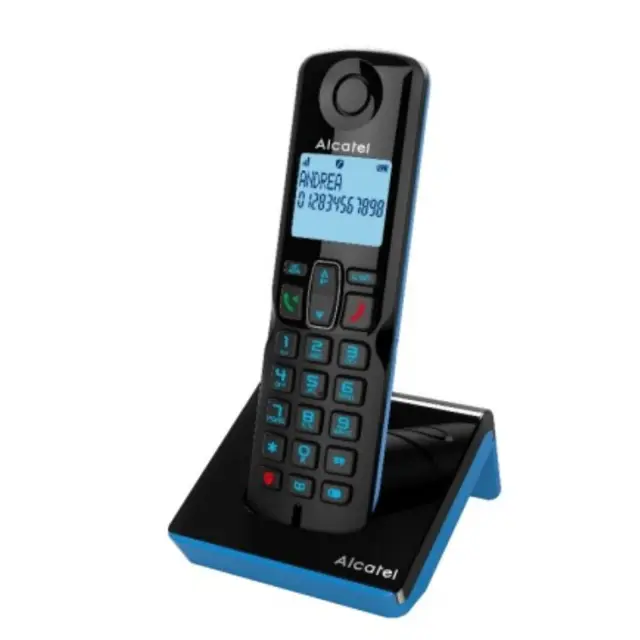 Alcatel S280 Ασύρματο Τηλέφωνο με Ελληνικό Μενού Μαύρο/Μπλε 2