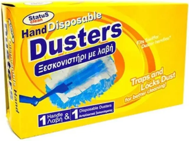 Dusters Φτερό Ξεσκονίσματος Μικροϊνών με Λαβή & Ανταλλακτικά 10τμχ