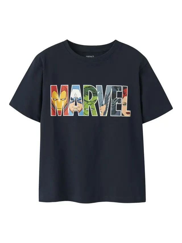 Name It Μπλούζα αγορίστικο πλεκτό Μπλε NKMFERGUS MARVEL SS NREG TOP MAR - 13254188