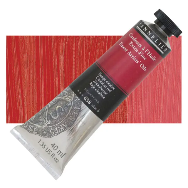 Sennelier Λάδι Finest Artists Oil 638 Cinnabar Red - 40ml