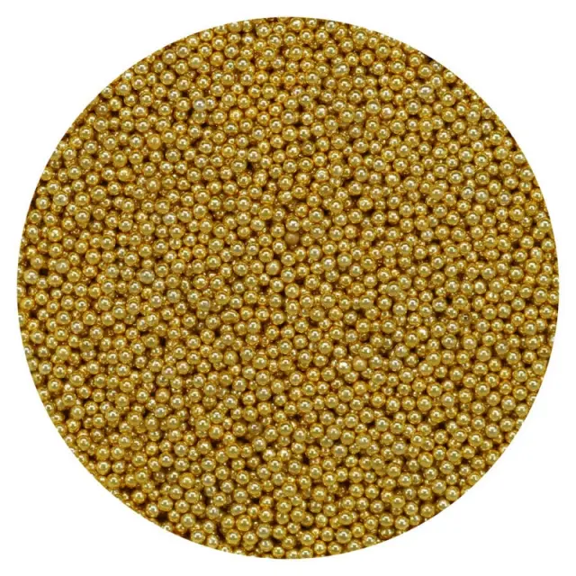 Χάντρες γυάλινες μικρές (Glass microbeads) Pentart 0,8-1mm 40gr, Χρυσό 2