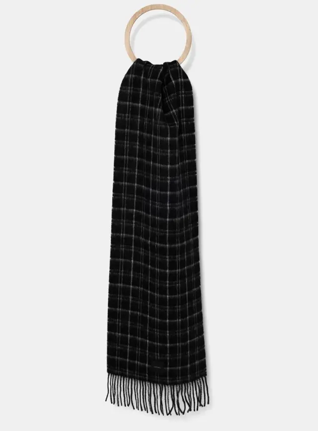 Ανδρικό Μάλλινο Κασκόλ Calvin Klein K50K512529 BEH Μαύρο Μαύρο - One Size