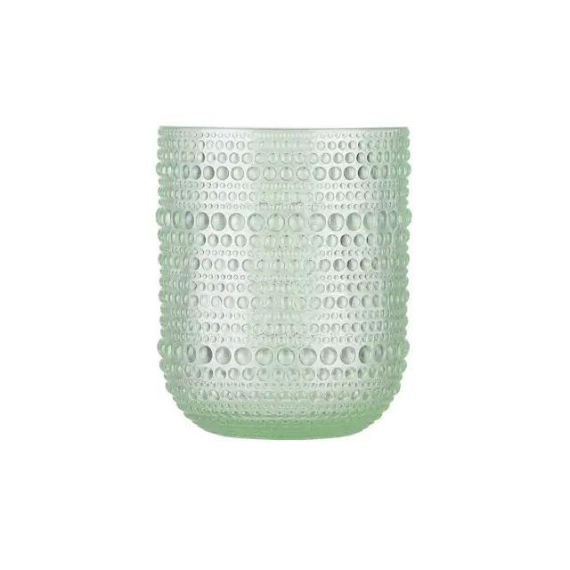 Estia Ποτήρι Νερού Χαμηλό Dots Γυάλινο 273Ml Πράσινο