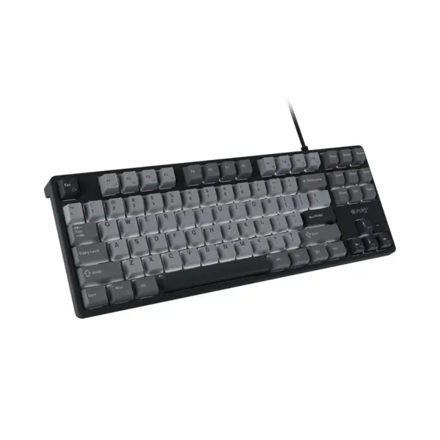 Fury Kanabo K2 (NFU-2386) Μηχανικό Gaming Πληκτρολόγιο TKL με Linear Switches, Hot-Swap, PBT Keycaps, White Backlight + US Layout – Μαύρο/Γκρι 2