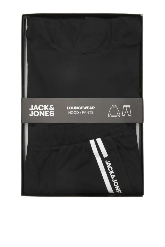 JACWILLIAM JERSEY HOOD AND PANTS GIFTBOX Black 2