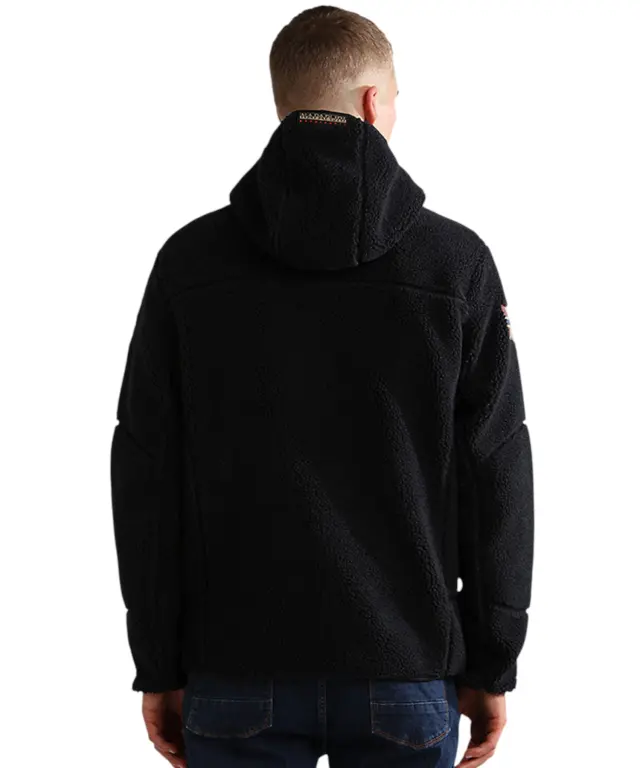 Napapijri - Ανδρική Ζακέτα Fleece Yupik FZ5 Regular Fit NP0A8AZU-941 Μαύρο - L 2