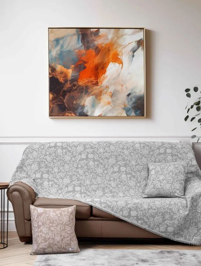 Ριχτάρι ROSVEL GREY MADI πολύθρονας: 170 x 180 εκ.
