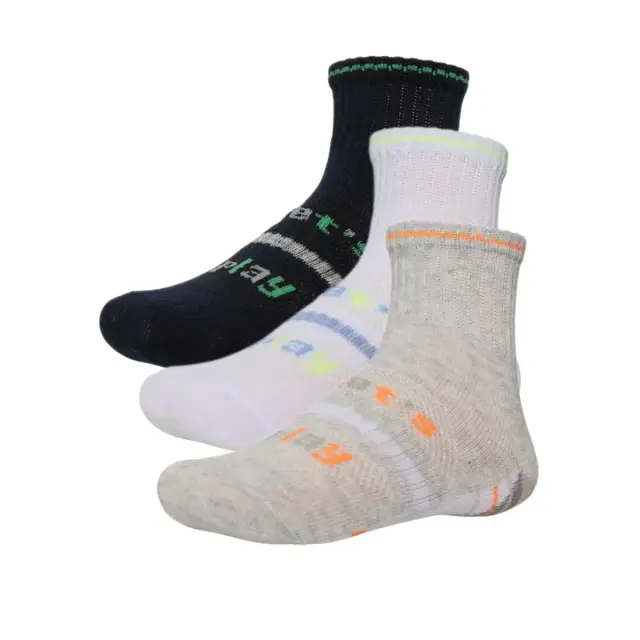 Ysabel Mora Παιδικές Κάλτσες Αγόρι Footsies - 3 Ζεύγη, Χρώμα Μαρίν-Γκρι-Λευκό