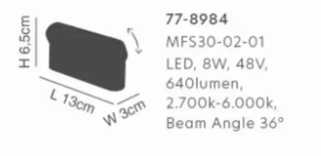 Ράγα Φωτισμού Magnetic Flex Μαύρο Ματ 13x3x6,5εκ. 2
