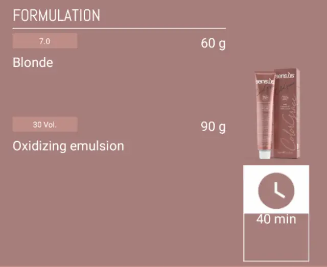 Sensus Color Grace M3K 7.0 Blonde 100ml - (μόνιμη βαφή ξανθό) 3