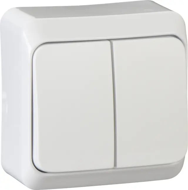 PRIMA - 1pole 2-circuits switch - 10AX, white