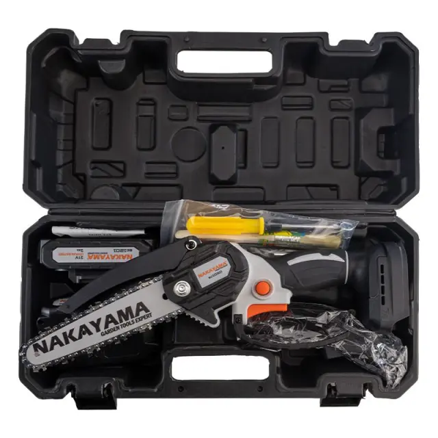 Nakayama EC1050 - Κλαδευτικό Αλυσοπρίονο Μπαταρίας 21V, Brushless με Λάμα 15cm ,825gr με Φορτιστή + 2 Μπαταρίες 2Ah (2x 2Ah) (075028) 3