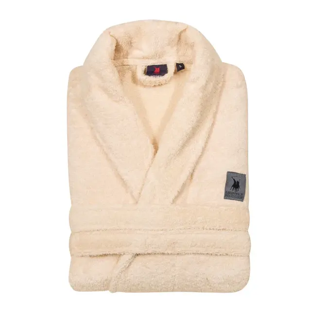 Greenwich Polo Club Μπουρνούζι Βαμβακερό Τσέπες, Χρώμα Cream - L