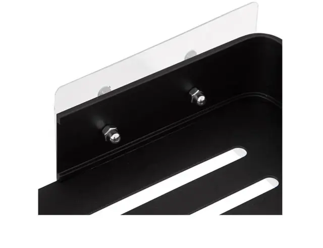 Ράφι Μπάνιου 5Five με διαστάσεις 32.5x13x5.8cm - Αλουμίνιο, PVC - Απόχρωση Μαύρου 200118 2