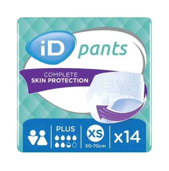 id Pants πανα βρακακι ακρατειας extra plus X-small 40-70cm 14 Τμχ