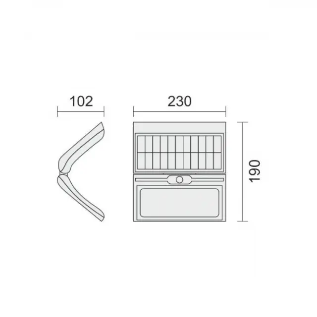 ΗΛΙΑΚΟ ΦΩΤΙΣΤΙΚΟ ΤΟΙΧΟΥ LED ΜΕ ΑΙΣΘΗΤΗΡΑ PIR 60W 6000K 2