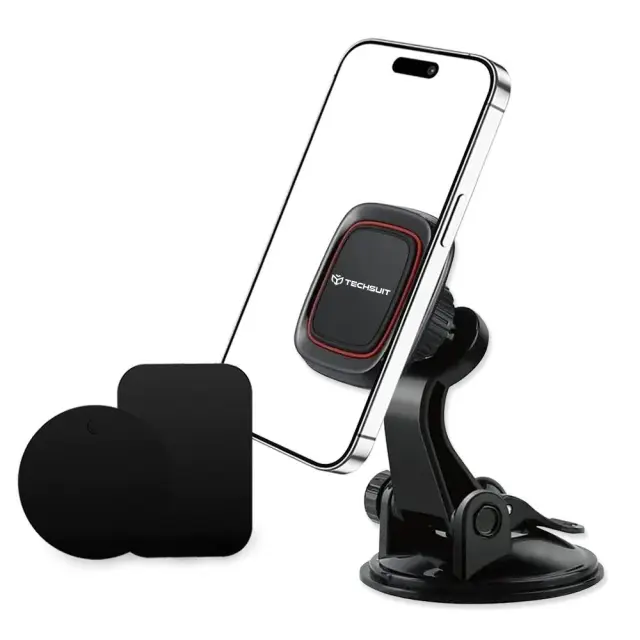 Techsuit® S6 Μαγνητική Βάση Κινητού Αυτοκινητού- Black 2