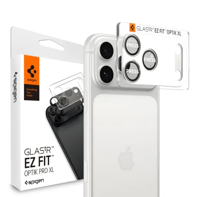 Προστασία Κάμερας Spigen Optik Pro XL Glass Ez Fit για Apple iPhone 17 Pro Ασημί