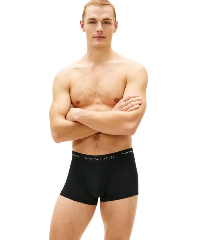 Tommy Hilfiger - Ανδρικά Μποξεράκια 3Pack Signature Waistband UM0UM03762-0R8 Μαύρο - S 2