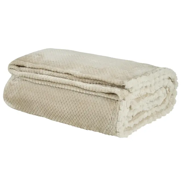 Κουβέρτα 220x240 Υπέρδιπλη 330gsm Das Home 1187 Beige 100% Πολυέστερ 2