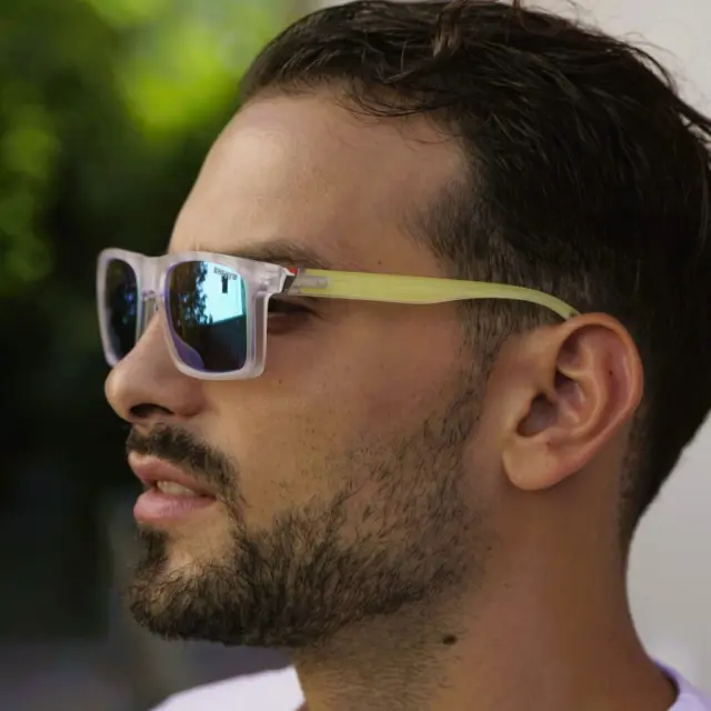 Ghetto Simple Outdoor Sunglasses ClearGreen Frame Unisex 3