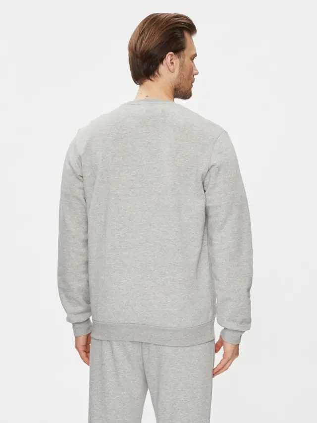adidas Performance Essentials Fleece Γκρί - Ανδρική Μακρυμάνικη Μπλούζα - M 3
