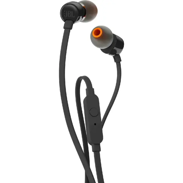 Hands Free JBL Tune 160 In-ear 3.5mm 9mm Dynamic Driver Pure Bass Sound με Μικρόφωνο JBLT160BK 1.2m Μαύρα 3