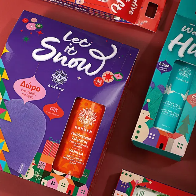 Garden Let It Snow Festive Set Coconut Body Lotion Γαλάκτωμα Σώματος με Άρωμα Καρύδα & Δώρο ένας Ζεστός Σκούφος, 1 σετ 2