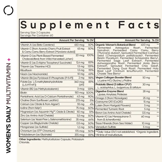 Codeage Women's Fermented Multivitamin+ 2