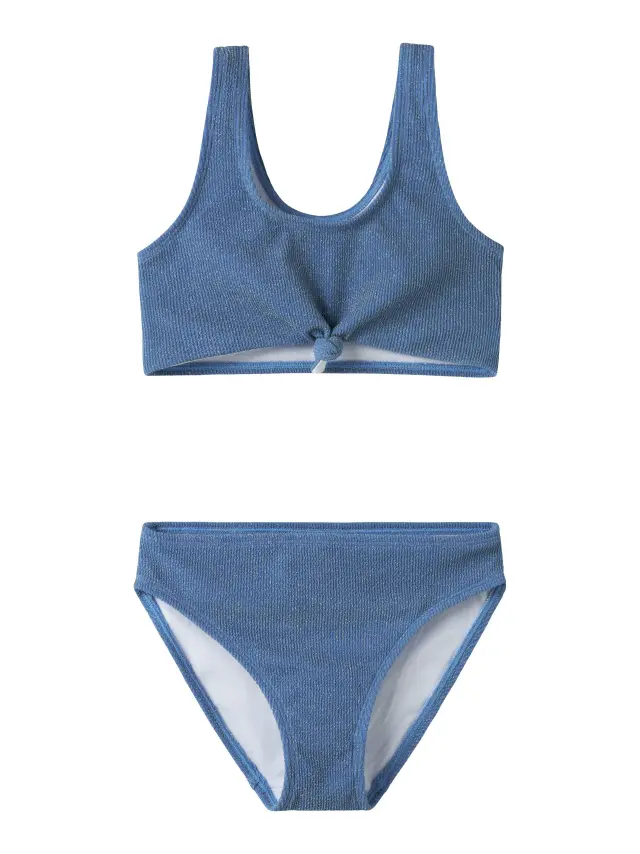 Name It Μαγιό κοριτσίστικο πλεκτό Μπλε NKFZEDUA BIKINI - 13253267