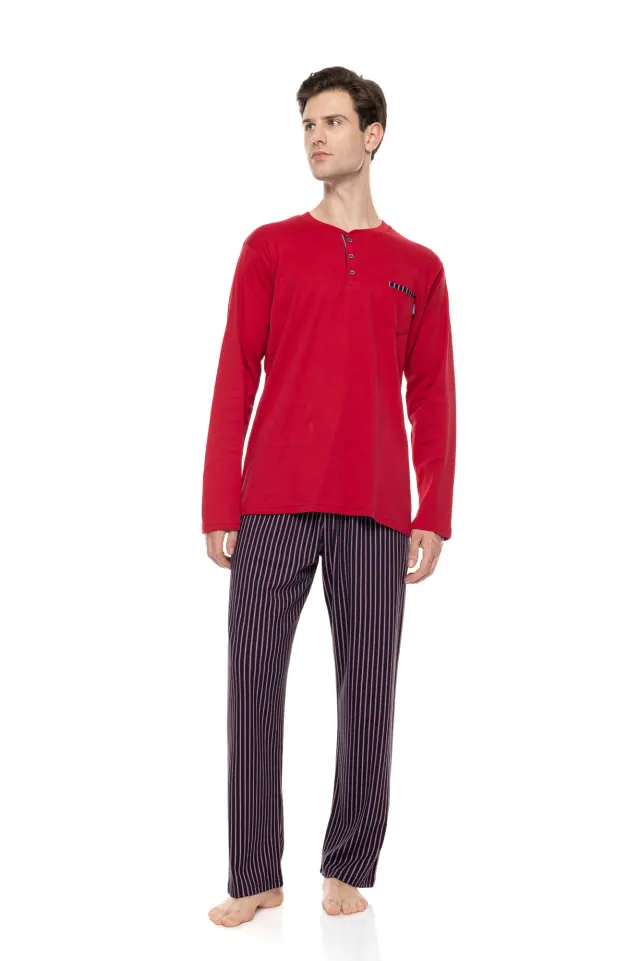 Ulisse Classic Stripe σετ ανδρική χειμερινή πυτζάμα W-M835-1
