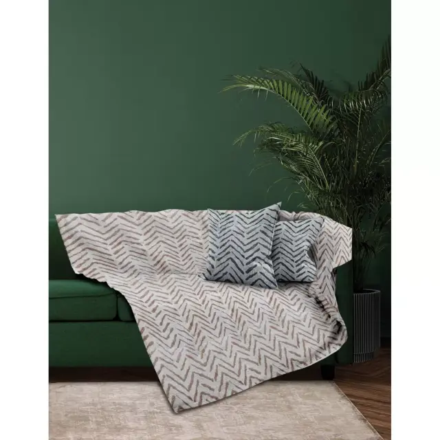 Ριχτάρι chenille Makis Tselios Monza Σετ 3ων τεμαχίων (180x180, 180x250, 180x300) Beige