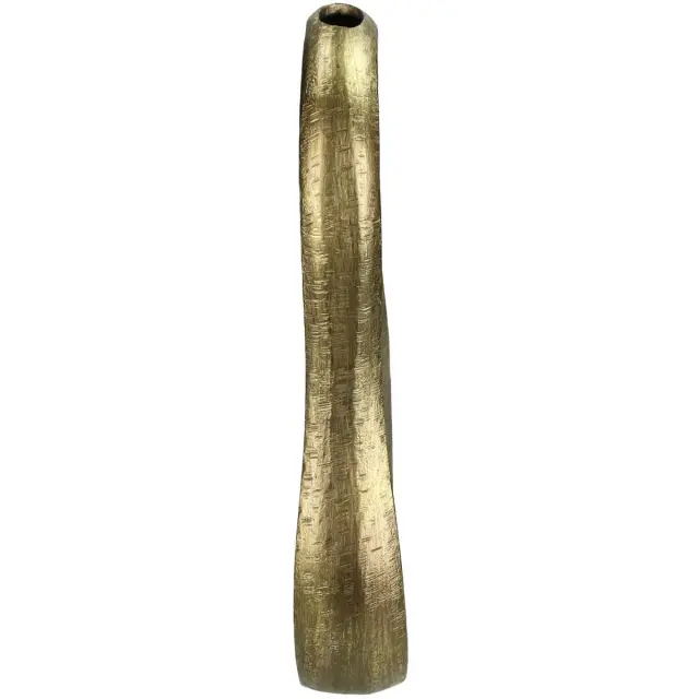 Βάζο Χρυσό Αλουμίνιο 22x6.5x35cm 2