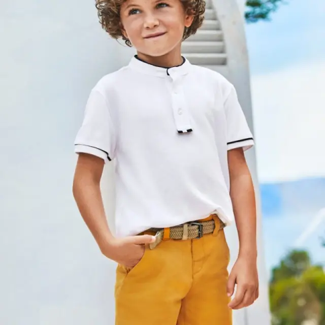 Mini 2 έως 10 ετών Βερμούδα λοξότσεπη Better Cotton ecofriends ώχρα